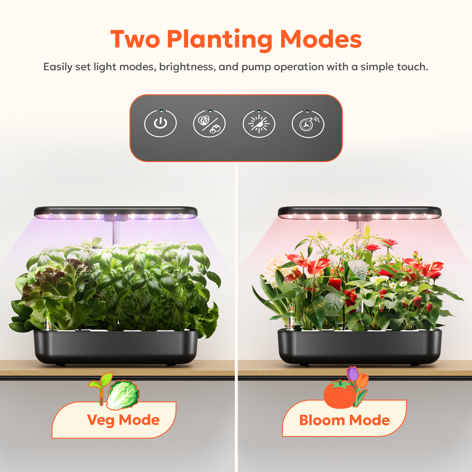 planting in hydroponics 12-Pod Hydroponics Growing System