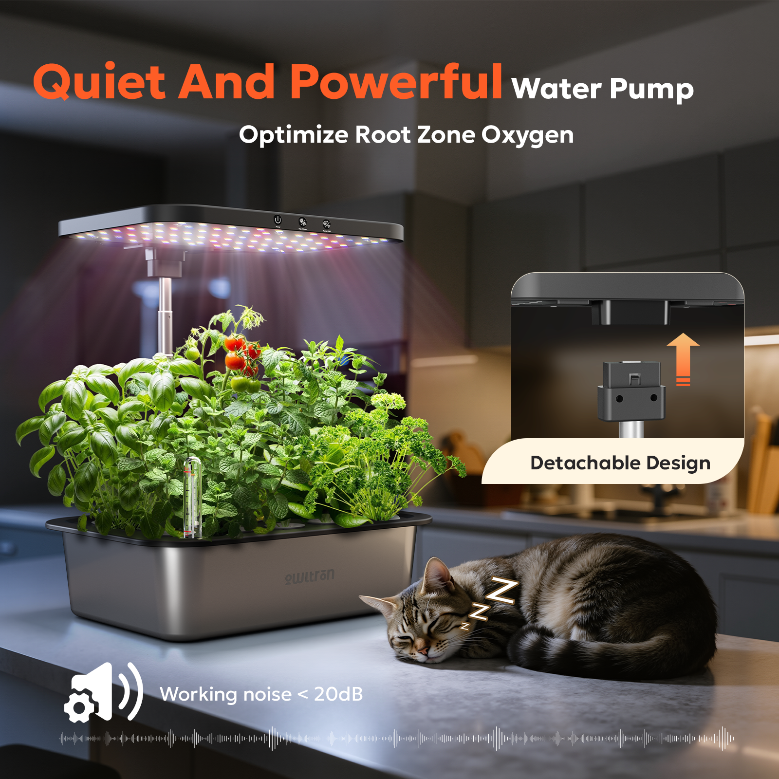 water pump for indoor plants 15-Pod Hydroponics Growing System