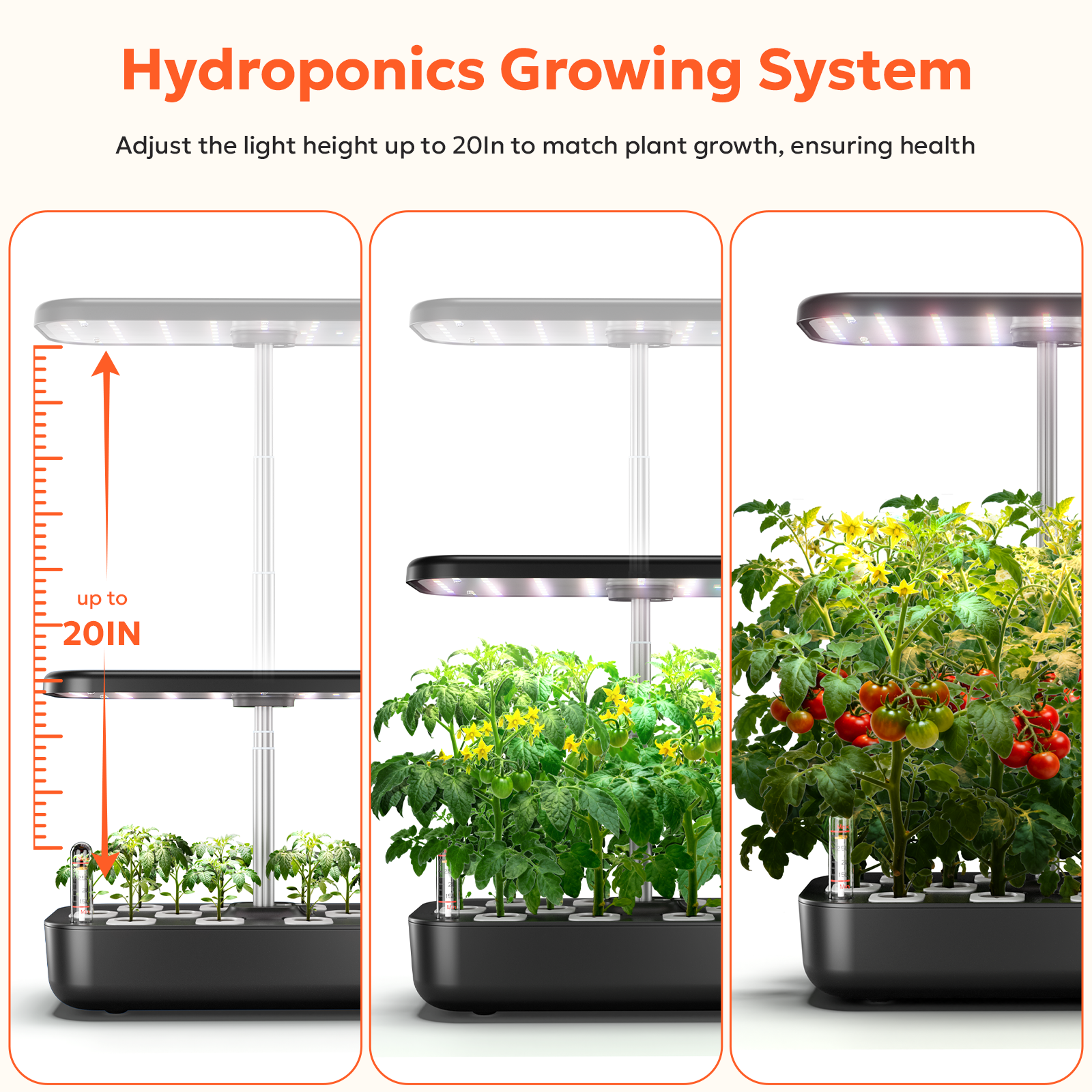 indoor plant growing system with lights 12-Pod Hydroponics Growing System