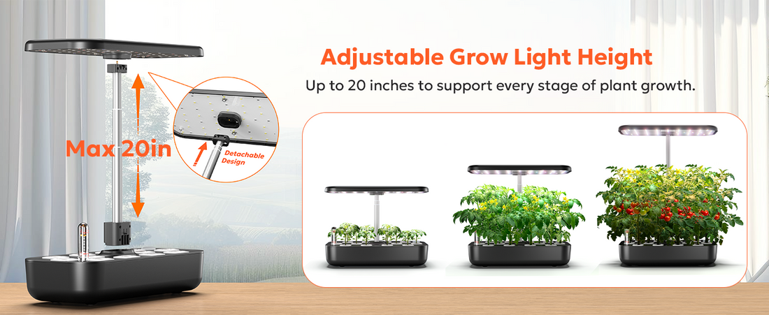 plant support for hydroponics 12-Pod Hydroponics Growing System